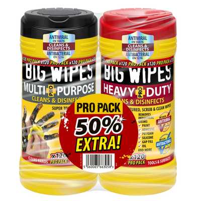 Heavy-Duty Pro+ Hand Scrubbing and Cleaning Big Wipes - Buy