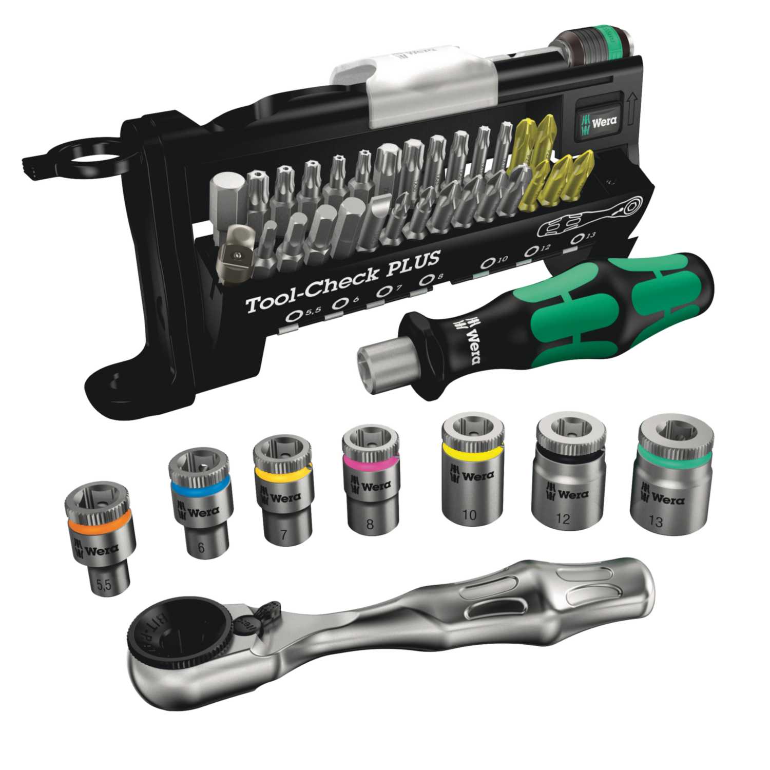 WERA, Ratchet Bit Set, 39 No. of Pieces, Ratchet Bit Set -  45YN32